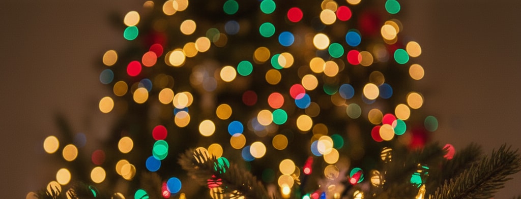 bokeh christmas lights Stockton