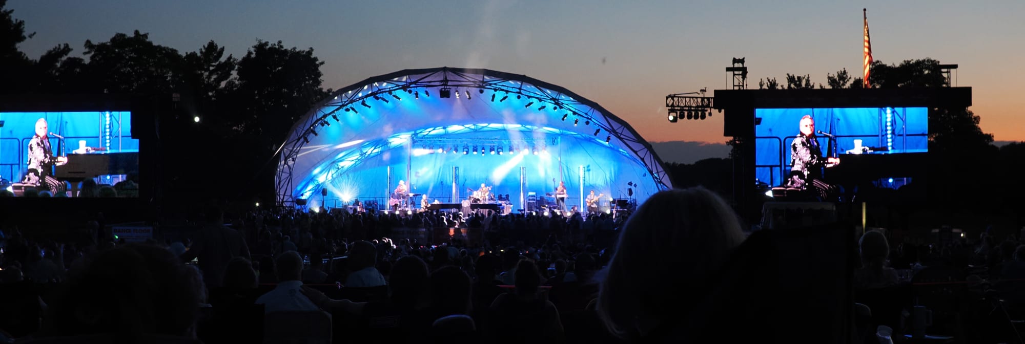 outdoor concert venue at sunset Stockton